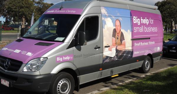 Small Business Bus outside